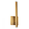 Dainolite Wilson Wall Sconce 10w LED Aged Brass Frosted Acrylic Diffuser Lamp