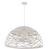 Dainolite Coral 1 Light Pendant 20\" Dia Matte White Finish Lamp