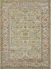 Hailey Traditional 9'3\" x 11'10\" Area Rug in Green Indoor Area Rug