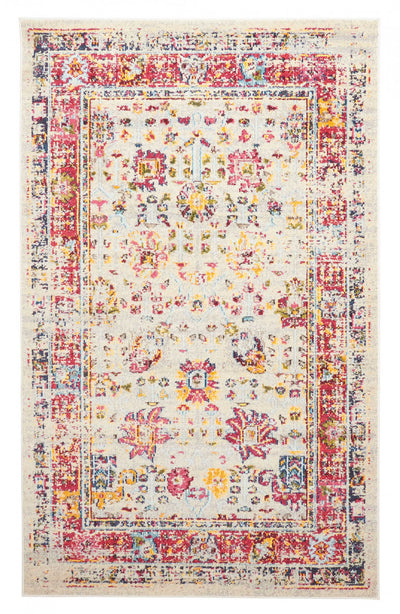 Jasmine Ivory Rug 5'0" x 8'0" | Tapis Traditionnel Jasmine 5'0" x 8'0" en Ivoire