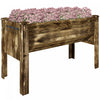 Outsunny Raised Garden Bed with Hooks, 660lb Capacity, Carbonized