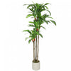 HOMCOM 5FT Artificial Dracaena Tree, Lifelike Fake Plant for Home Decor