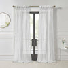 Habitat Paloma Apricot Sheer Dual Header Curtain Panel - 52 x 108