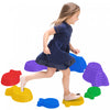 Outsunny Larger Size Stepping Stones Kids, 8 Pieces Stackable Balance River Stones, Non-slip Obstacle Course For Kids Sensory Play, Outdoor Indoor For 3-8 Years Old