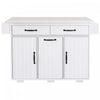 Nathan Kitchen Island With Tilt-out Trash Cabinet And Storage - White