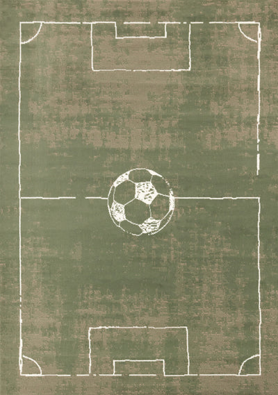Forte Kids Soccer Playing Field Area Rug - 5'3" x 7'5"|Carpette Forte à motif de terrain de soccer pour enfants - 5 pi 3 po x 7 pi 5 po