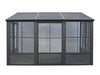Florence - Wall Mounted Solarium 10x12 Metal Roof In Black