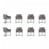Serena Modern 8-Piece Dining Set in Taupe