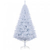 HOMCOM 6' Artificial Christmas Tree with 928 Branch Tips Metal Stand White