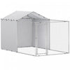 Pawhut Outdoor Dog Kennel With Waterproof & Uv-resistant Cover, Dog Run With Secure Lock For Small Medium Large Dogs, 13.1' X 7.5' X 7.5'