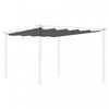 Outsunny Retractable Replacement Pergola Canopy For 10' X 13' Pergola, Pergola Cover Replacement, Dark Grey