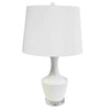 Dainolite Goliath 1 Light Ceramic Oversized Table Lamp White Finish Drum Shade
