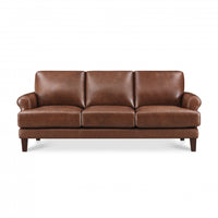 Hydeline Sarina Leather Sofa - Brown