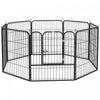 Pawhut 8 Panel Pet Playpen Play Yard Fence Home Diy Heavy-duty Metal Foldable Indoor Outdoor 31\" X 31\"
