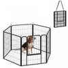 PawHut 6 Panels Dog Playpen, Portable Heavy Duty Pet Fence with Door & Strap, 31.5\"H, for Indoor Outdoor Backyard Garden, Foldable Puppy Pet Pen for Medium Dogs