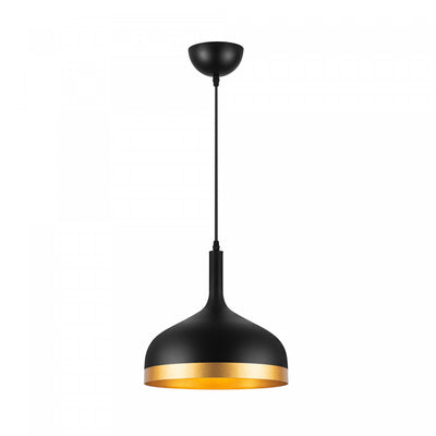 Dash Collection 12" Pendant Ceiling Light - Black & Gold|Luminaire suspendu de la collection Dash de 12 po - noir et doré
