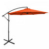 Costway 10 FT Patio Offset Umbrella w/8 Ribs Cross Base Tilt Orange