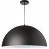 Dainolite Ofelia 1 Light Pendant Large Matte Black/White Lamp