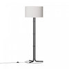 62\" Black Floor Lamp with Cylindrical Shade