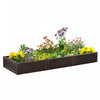 Outsunny 46\" X 46\" Raise Garden Bed Kit, Planter Box Above Ground For Flowers, Herb, Vegetables, Outdoor Garden Backyard With Easy Assembly, Brown