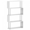 HOMCOM 5-Tiers Bookcase Z-Shape Storage Bookshelf Display with Metal Frame