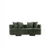 Verandah Mid-Century Modern 91\" Chenille Sofa in Olive Green