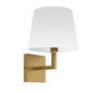 Dainolite Whitney 1 Light Wall Sconce Aged Brass White Shade Lamp