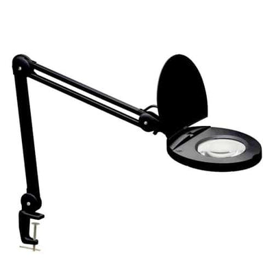 Dainolite LED Magnifier Lamp 8w 5d Lens Black Finish|Lampe à loupe à lentille 5 D de Dainolite avec fini noir et ampoule à DEL de 8 W