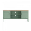 Landen Modern 47\" Metal Storage Cabinet in Sage Green Armoire