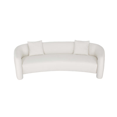 Sylvia Modern Glam 104" Tweed Loveseat in Ivory | Canape deux places moderne glamour Sylvia 264 cm en tweed ivoire