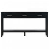 Emma 59.1'' Farmhouse Entryway Table with Drawers and Open Shelf,Black Sofa Table