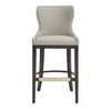 Blair Modern Wood Upholstered Barstool in Stone
