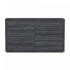 Evelyn Modern 60\" Dresser in Charcoal Gray (6-Drawer)