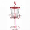 Soozier 24-Chain Portable Practice Basket for Disc Golf Target Stand, Easy Assembly & Lightweight Basket w/ Carry Bag, Red and Silver
