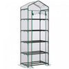 Outsunny 5 Tier Mini Greenhouse, Portable Outdoor Flower Stand With Shelf Clips, Indoor Greenhouse With Steel Frame, Transparent, 27.25\" X 19.25\" X 76\"