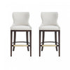 Blair Modern Wood Upholstered Barstool in White - Set of 2 Bar Stool