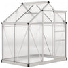 Outsunny Greenhouse, Walk-in Hot House, Clear Pc Board With Sliding Door
