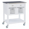 Robbin Wood Kitchen Bar Cart Storage - White