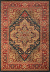 Lux Traditional 9'3\" x 12'6\" Area Rug in Blue Indoor Area Rug
