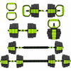 Soozier 6-in-1 Adjustable Dumbbell Set, 66lbs Free Weights Set, Green
