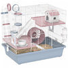 PawHut Hamster Cage, 3-Level Small Animal House with Excerise Wheel, Food Bowl, Water Bottle, House, Tunnels, Ramps, Gerbil Cage for Dwarf Hamster, 19\" x 13\" x 17\", Blue