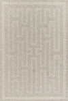 Maze Transitional 6'6\" x 9'0\" Area Rug in Grey Indoor Area Rug