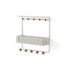 Umbra Estique Shelf with Hooks - White