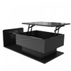 Jonson Modern Lift-top Coffee Table With Led Lighting,high-gloss Black