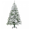 Homcom Snow Flocked Artificial Christmas Tree With Realistic Branches Tips