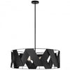Dainolite Cardano 4 Light Chandelier Open Matte Black Black Ribbon Lamp