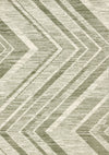 Florence Green White Distressed Chevron Design Rug, 7'9\" x 10'6\" Indoor Area Rug