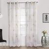Habitat Symphony Yellow Sheer Grommet Curtain Panel - 52 x 84