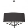 Dainolite Eleanor 8 Light Chandelier Matte Black Black/White Shade Lamp