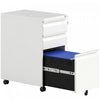 Vinsett 3 Drawer File Cabinet Steel Filing Cabinet A4 Legal Letter White